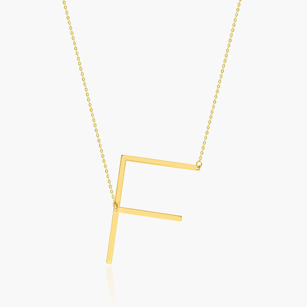 14K Yellow Gold Large Initial Necklace 14K Yellow Gold Large Initial Necklace