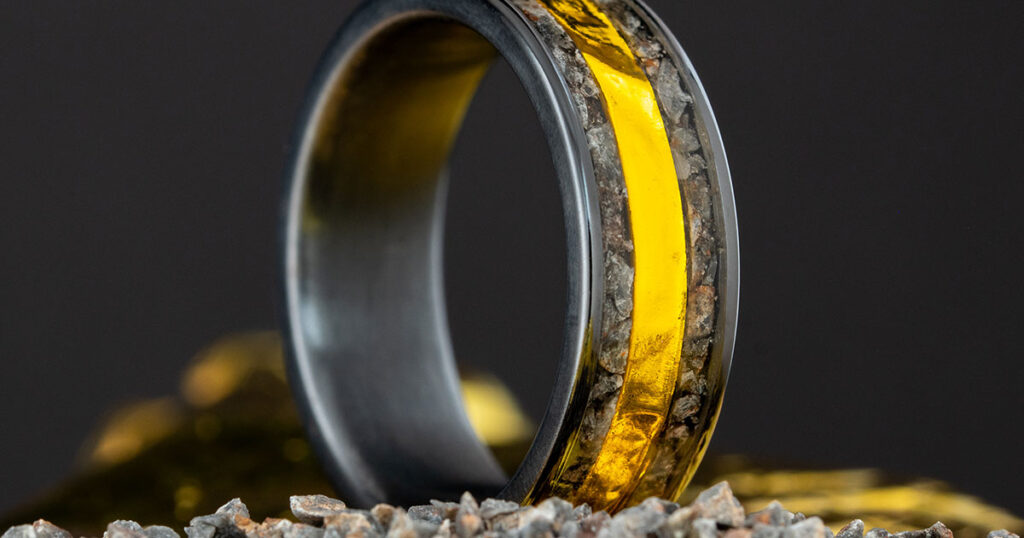 Apollo 11 flown-to-the-moon artifact ‘lands’ in lunar meteorite-lined wedding ceremony ring